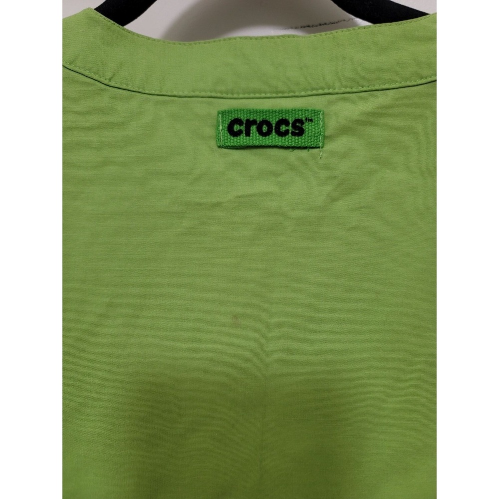 Crocs Medical‎ Apparel Green V-Neck Scrub Top With Pockets M - Picture 9 of 10
